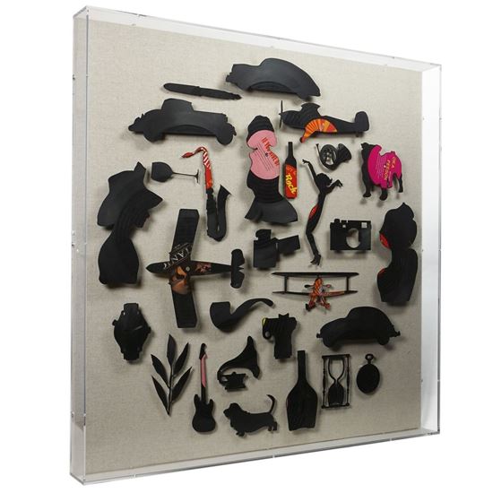 1940s Silhouette Shadow Box Wall Décor