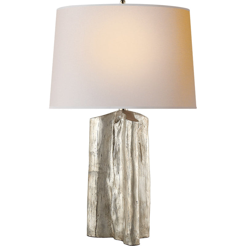 Thomas O'Brien Sierra Burnished Silver Leaf Table Lamp - No Shade