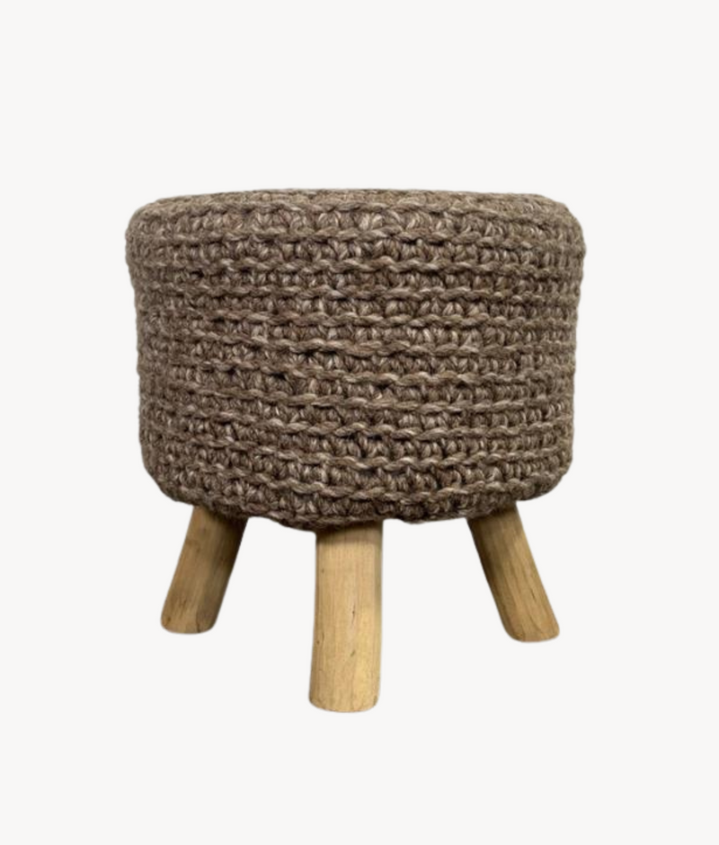 Natural Woven Jute Stool