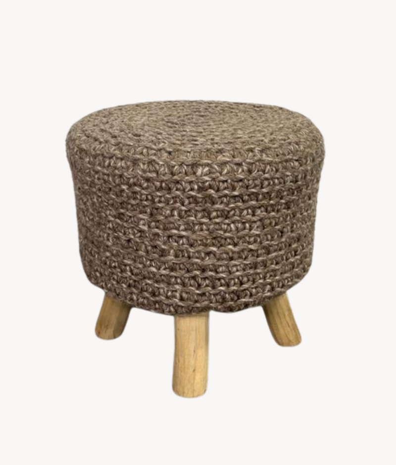 Natural Woven Jute Stool