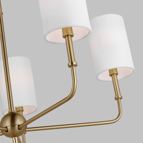 Visual Comfort Studio Foxdale 5 Light Satin Brass Chandelier Ceiling Light