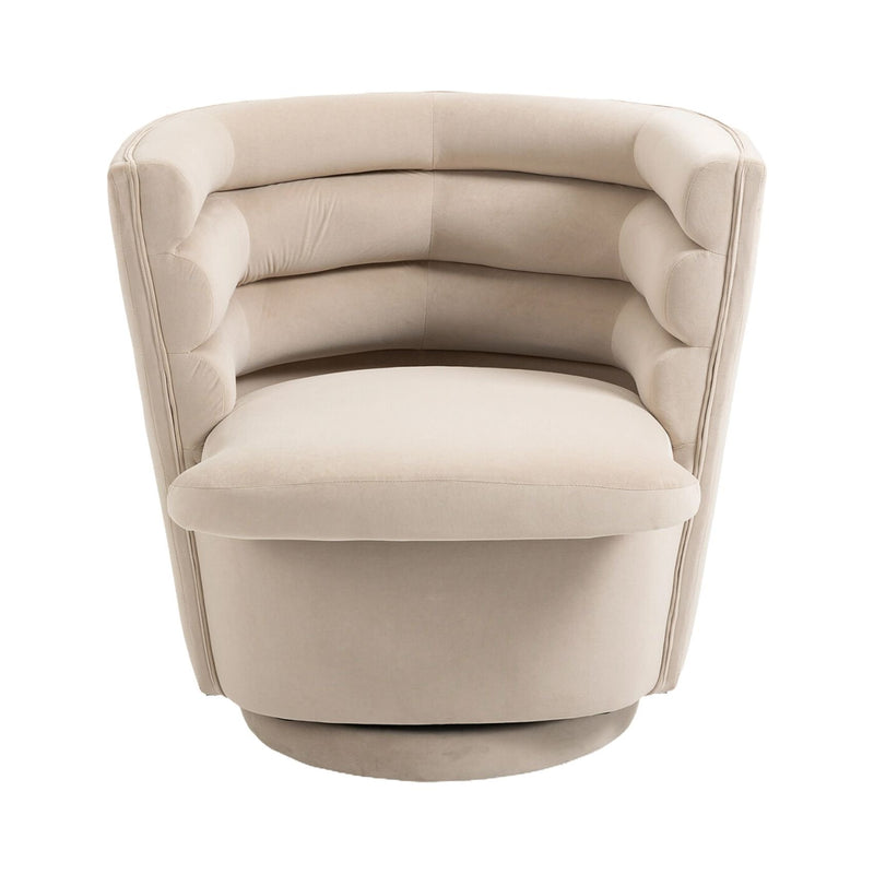 Triple Tree Swivel Accent Round Barrel Chair with Storage