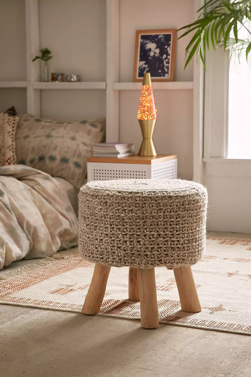 Natural Woven Jute Stool