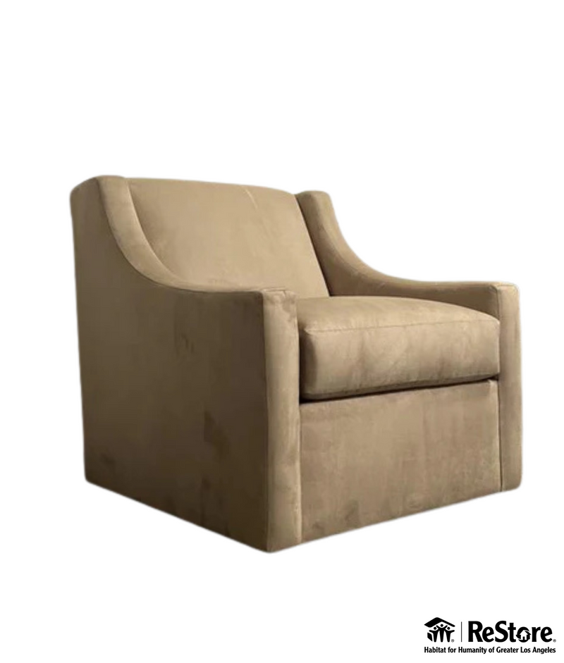 Suede Ren Camel Accent Chair