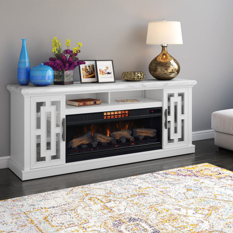 Tresanti Kerrigan TV Console with ClassicFlame CoolGlow 2-in-1 Electric Fireplace and Fan