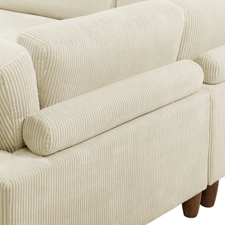 Wade Logan 4 - Piece Corduroy Sectional