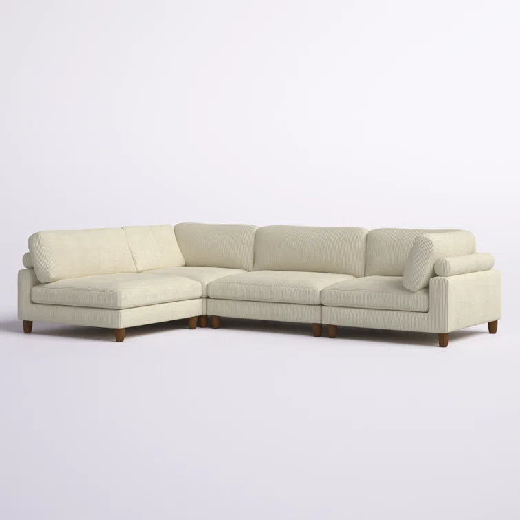 Wade Logan 4 - Piece Corduroy Sectional