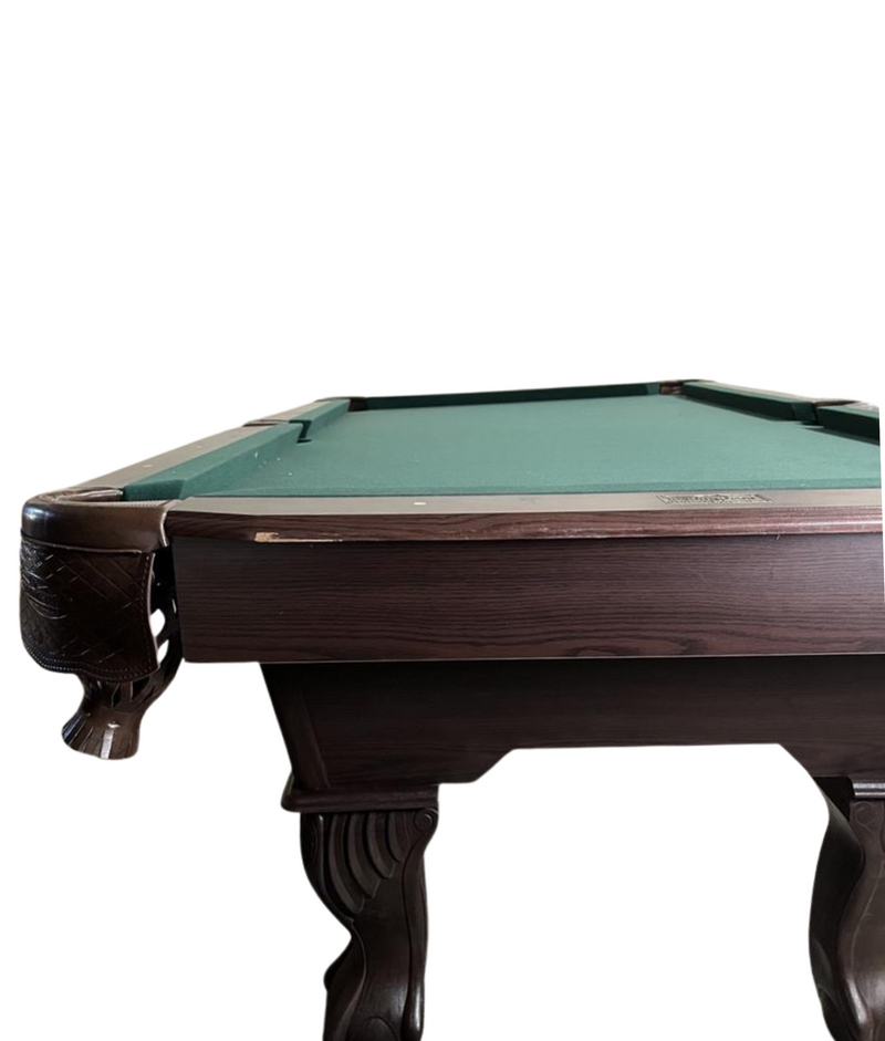 7.5 ft Green Pool Table, w/Billiard Cue Rack by Barrington Billiards Company