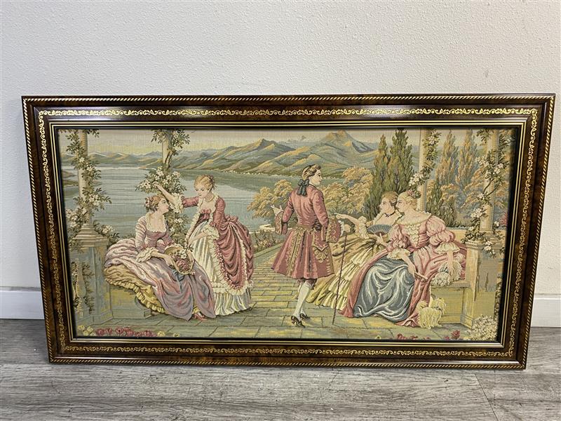 Victorian Pastoral Scene Tapestry