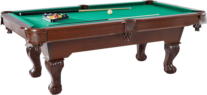 7.5 ft Green Pool Table, w/Billiard Cue Rack by Barrington Billiards Company