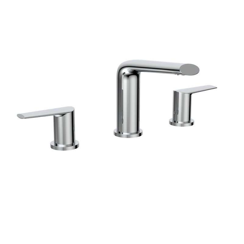 Belanger Two-Handle Widespread Bathroom Faucet with Drain Assembly, Polished Chrome