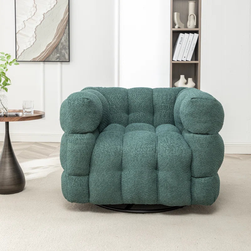 Wade Logan Avdul Upholstered Swivel Armchair