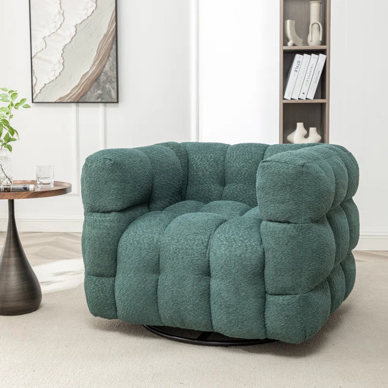 Wade Logan Avdul Upholstered Swivel Armchair