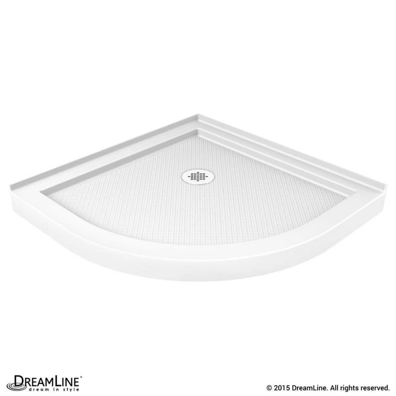 DreamLine SlimLine 36 x 36 Quarter Round Shower Floor, Corner