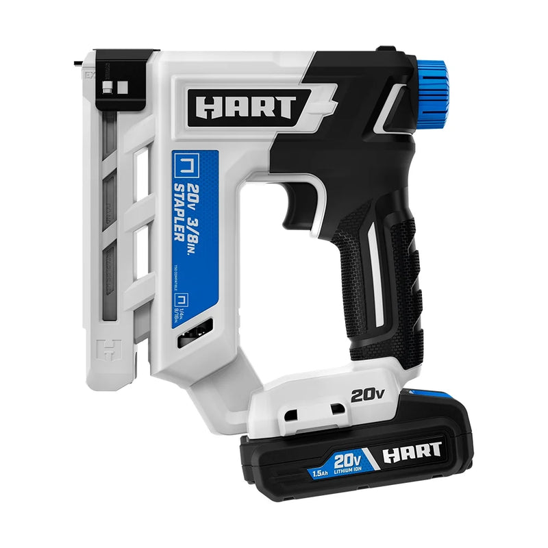 HART 20-Volt 3/8 Inch Crown Staple Gun Kit  20-Volt