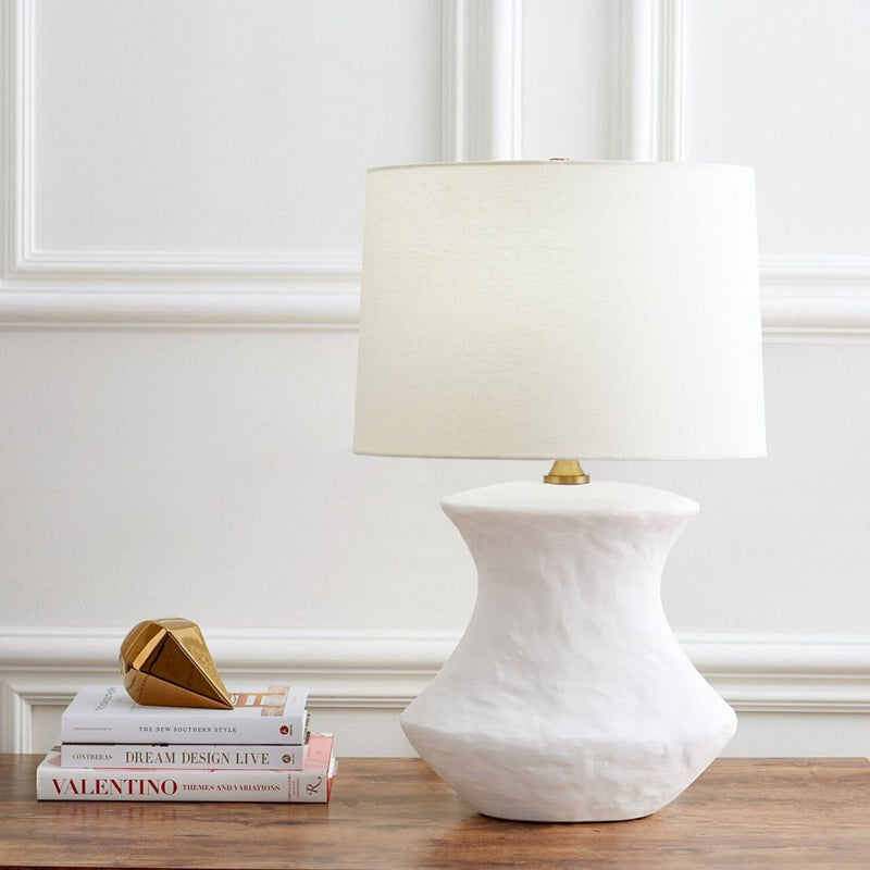 Generation Lighting Bone Table Lamp Matte White Ceramic Finish