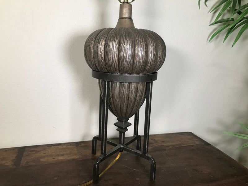 Vintage Pumpkin Table Lamp (No Shade)