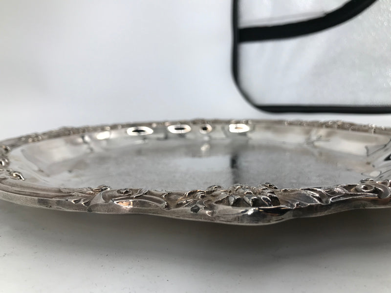 Antique Silver Dining Plate