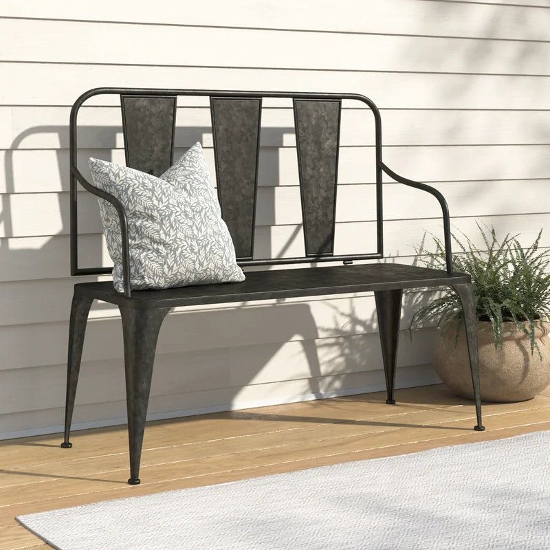 Sand & Stable Lebon Iron Outdoor Bench