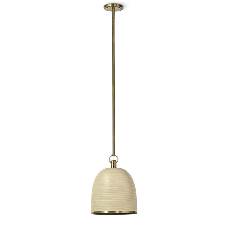 Palecek Rivoli Leather Pendant Sand