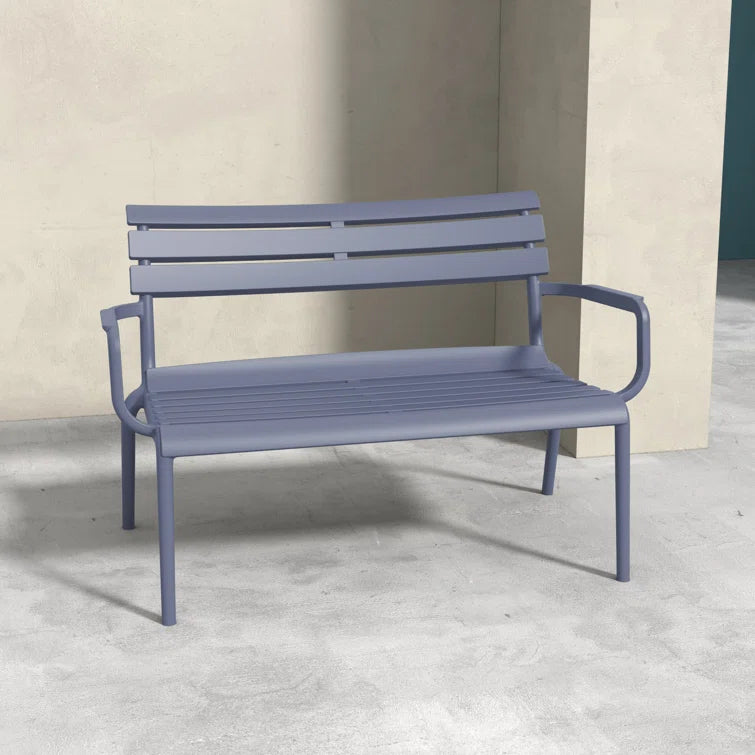 All Modern Ruta Paris 46'' Outdoor Bench Gray