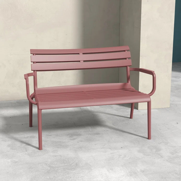 All Modern Ruta Paris 46'' Outdoor Bench -Red