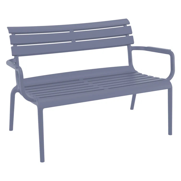 All Modern Ruta Paris 46'' Outdoor Bench Gray