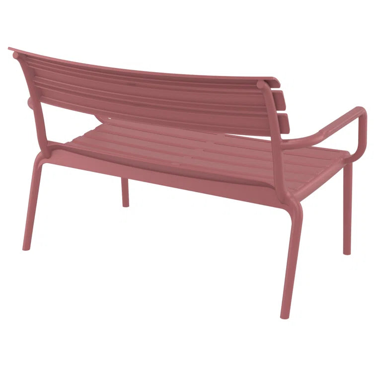 All Modern Ruta Paris 46'' Outdoor Bench -Red