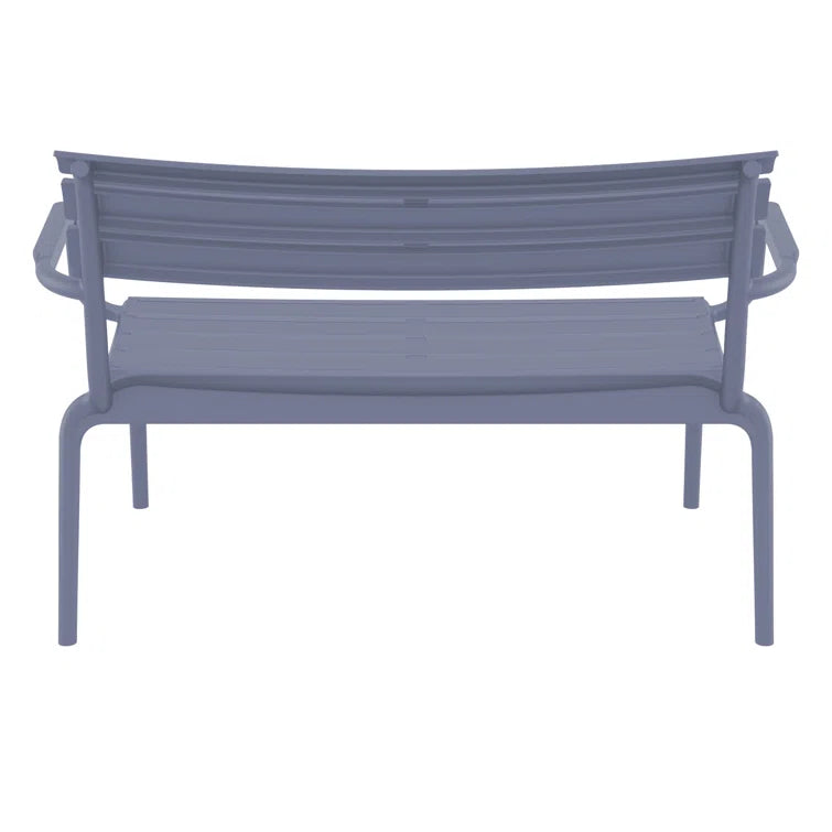 All Modern Ruta Paris 46'' Outdoor Bench Gray