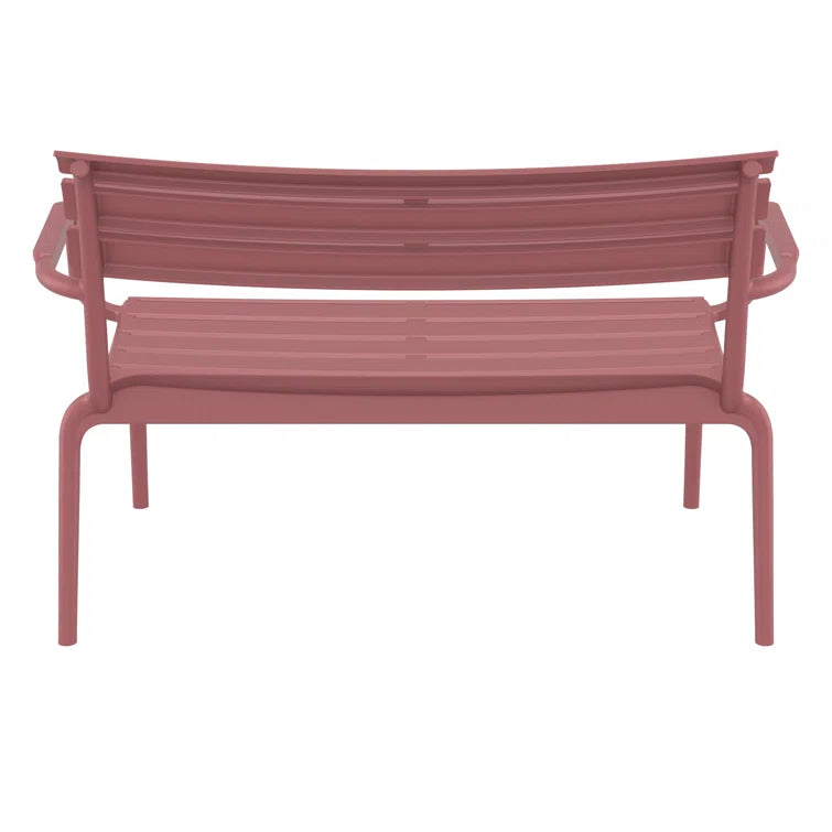 All Modern Ruta Paris 46'' Outdoor Bench -Red