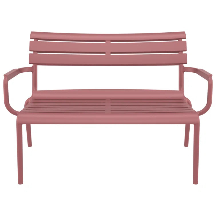 All Modern Ruta Paris 46'' Outdoor Bench -Red