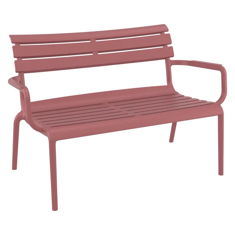 All Modern Ruta Paris 46'' Outdoor Bench -Red