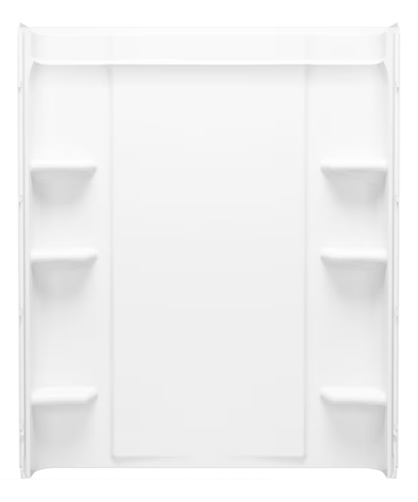 Sterling Medley 60-in x 1.625-in x 70.75-in Direct To Stud White Alcove Shower Back Wall Panel