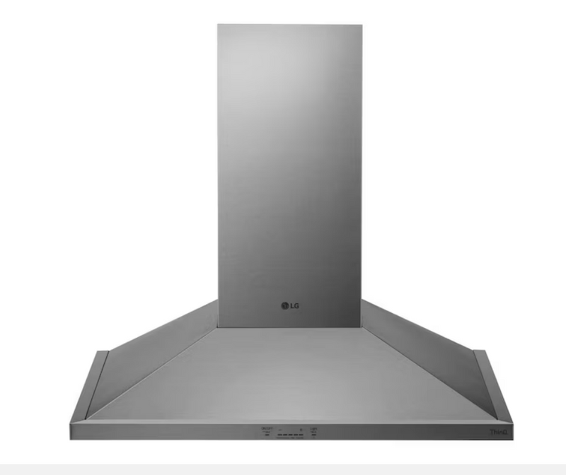 LG 30-in Stainless Steel Wall-Mounted Range Hood with Charcoal Filter