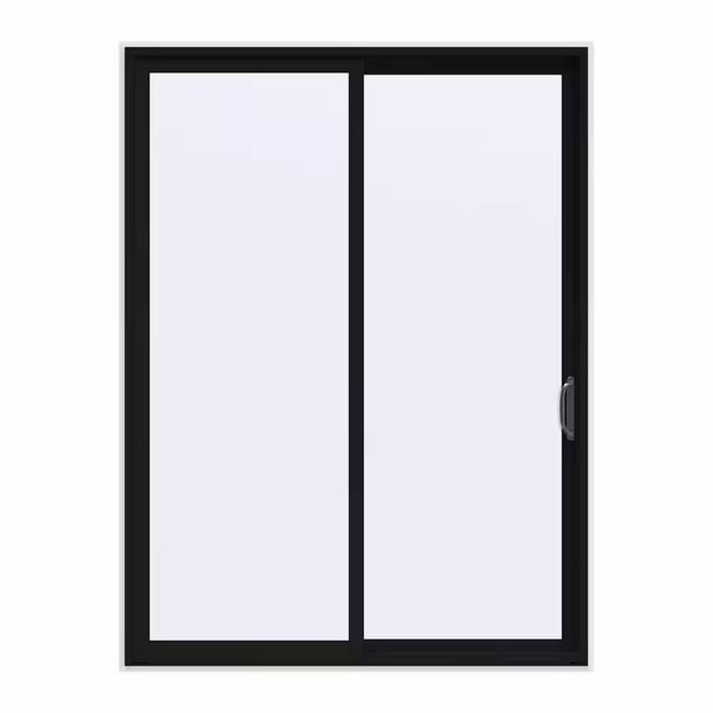 JELD-WEN Black Patio Sliding Door 60 in. x 80 in. Right Hand