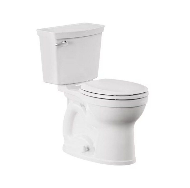 American Standard Champion White Round Chair Height Soft Close 2-piece Toilet 12-in Rough-In WaterSense 1.28 GPF