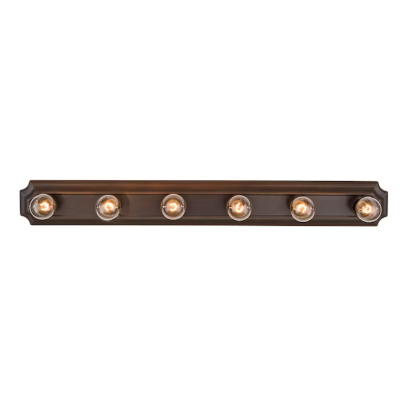 Project Source 6-Light Oil-Rubbed Bronze Traditional Vanity Light