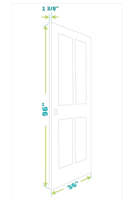 EightDoors 36-in x 96-in White Finished Frosted Glass Pine Wood Single Barn Door (Hardware Not Included)