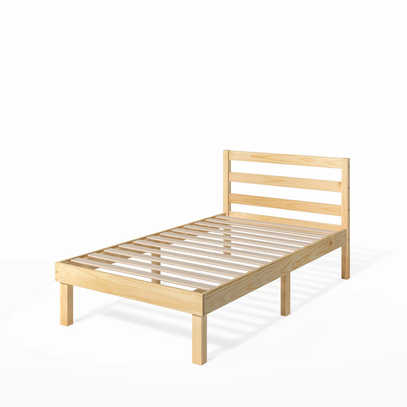 Zinus Robin 35" Wood Platform Bed Frame with Headboard, Twin