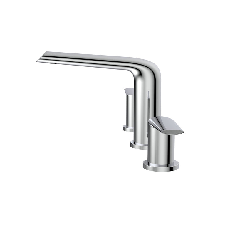 Belanger Two-Handle Widespread Bathroom Faucet with Drain Assembly, Polished Chrome