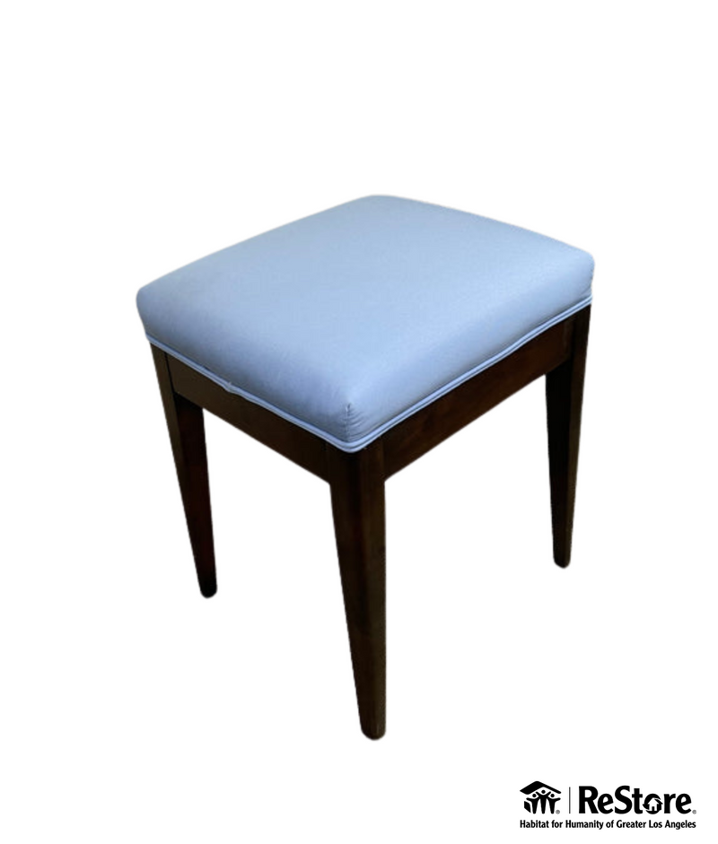 Contemporary Upholstered Stool w/ Wooden Frame