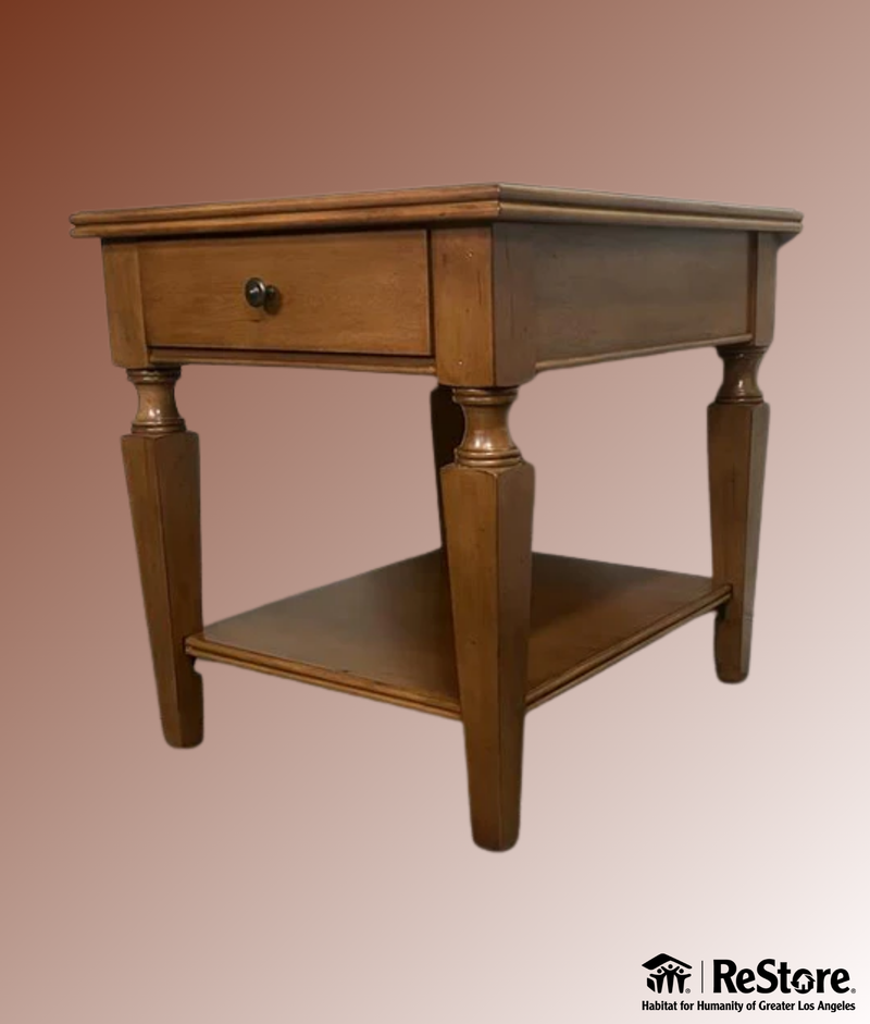 Classic Wooden Side Table with Drawer