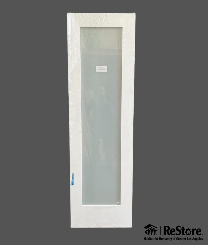 FramePort white Frosted Privacy Door