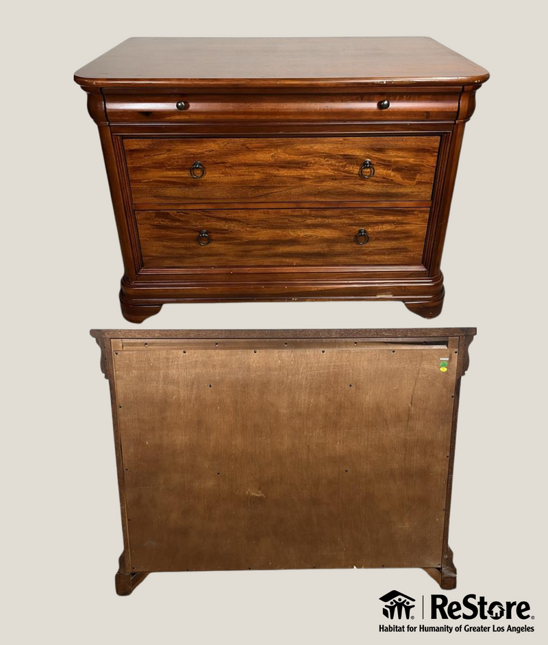 Rustic Cherry Sleigh 3-Drawer Dresser