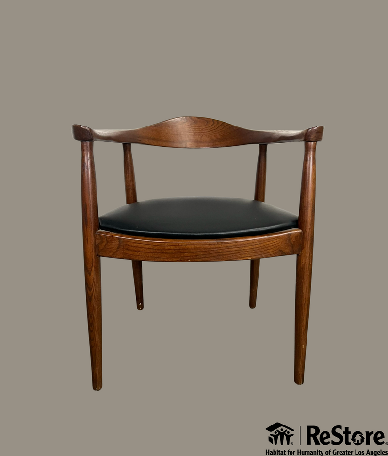 Tomile Kennedy Armchair Upholstered Dining Chair with Ash Wood Frame