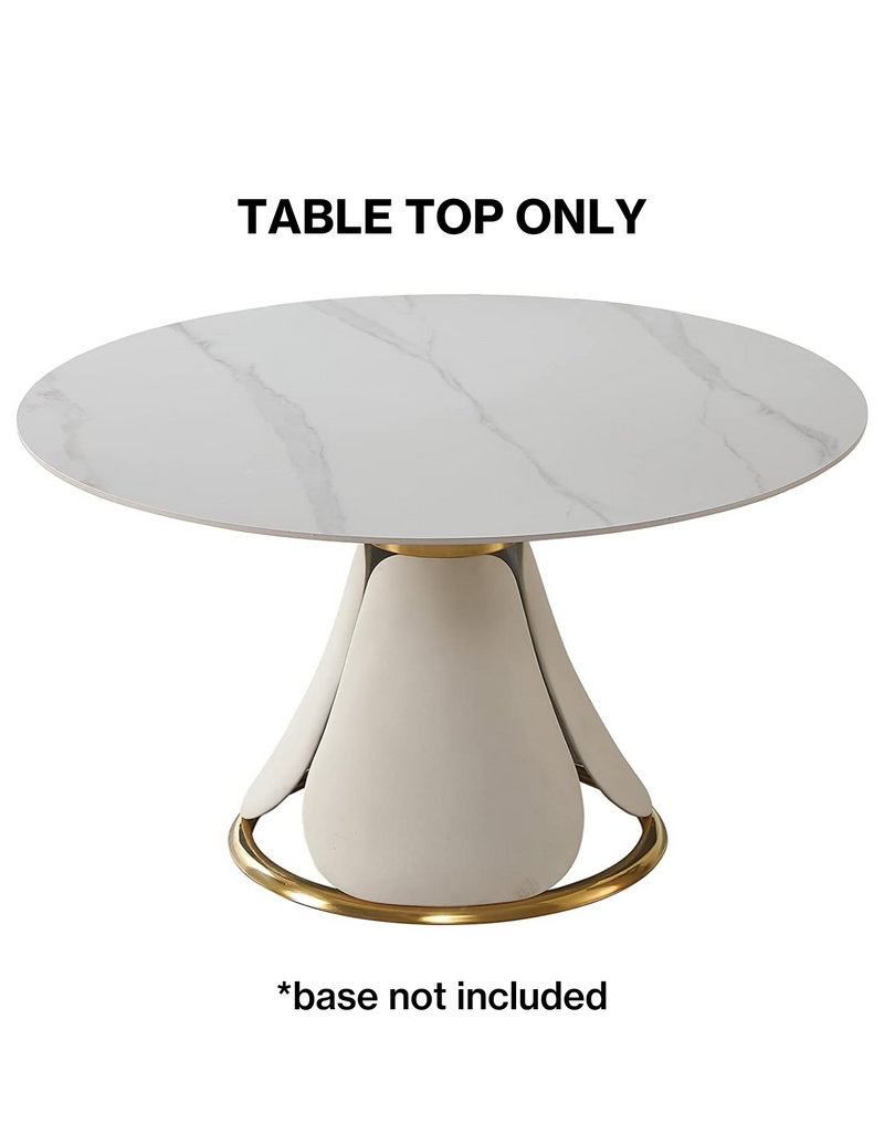 HomSof Modern Sintered Stone Round Dining Table Top (Top Only, No Base)