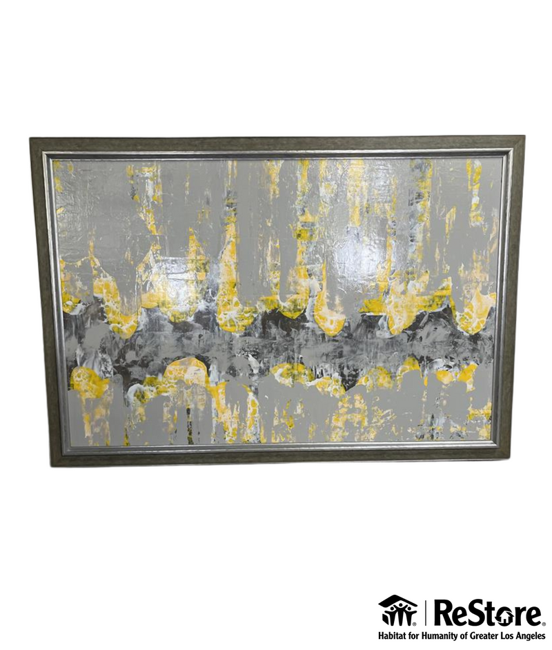 Yellow and Gray Abstract Art