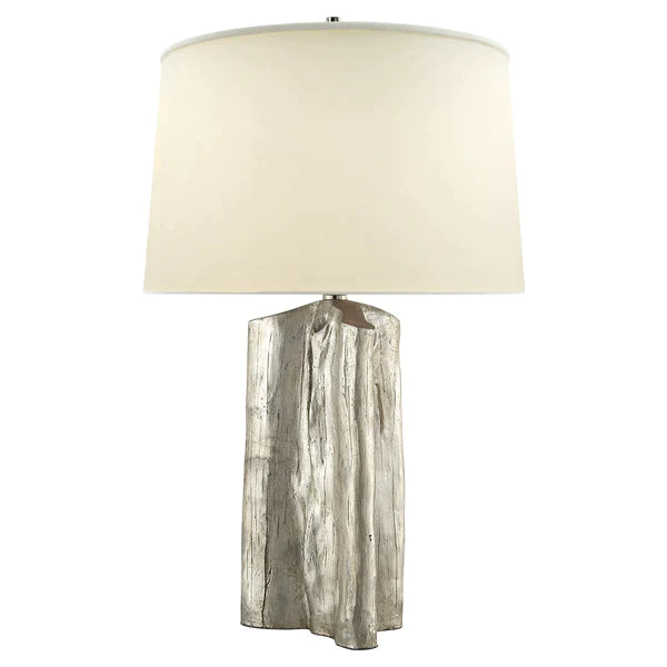 Thomas O'Brien Sierra Burnished Silver Leaf Table Lamp - No Shade